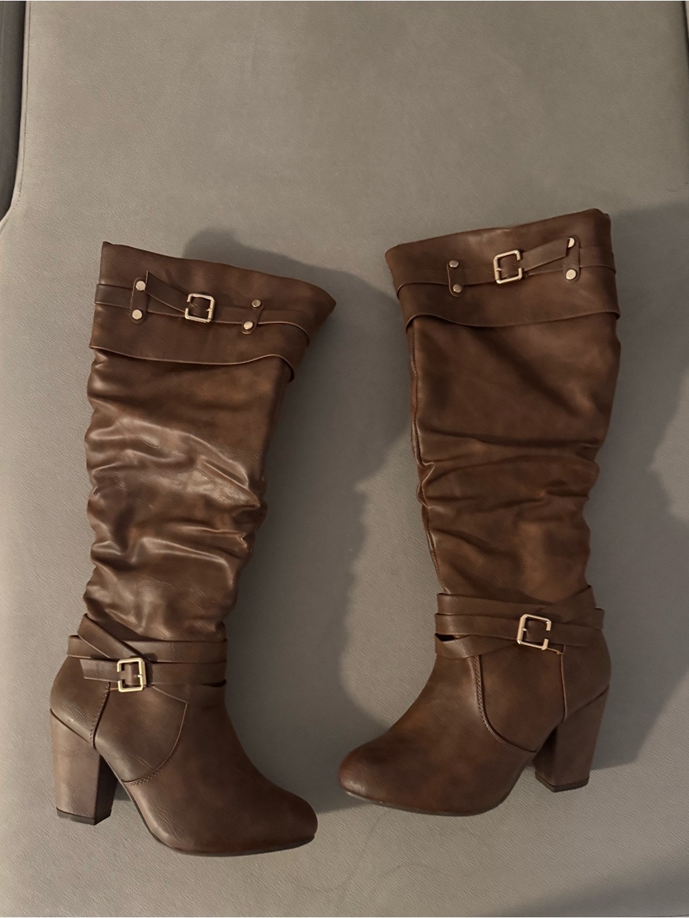 NWOT top moda brown over knee boot 7.5 #elenagilbert #pinterest  #bellaswan